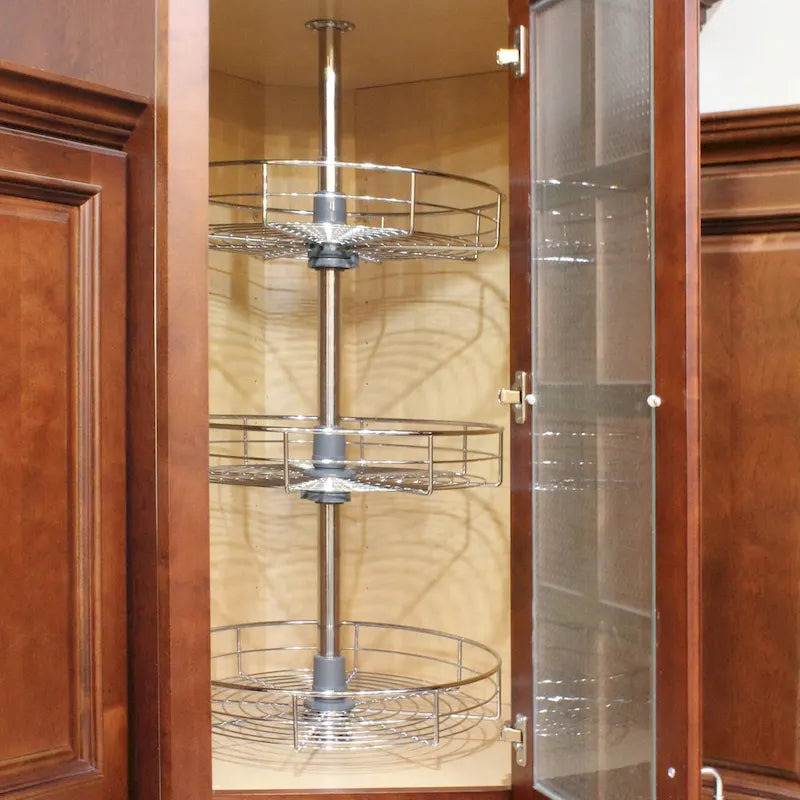 Lazy Susan 18 Diameter - 360 Degree Triple Rack Stainless Steel