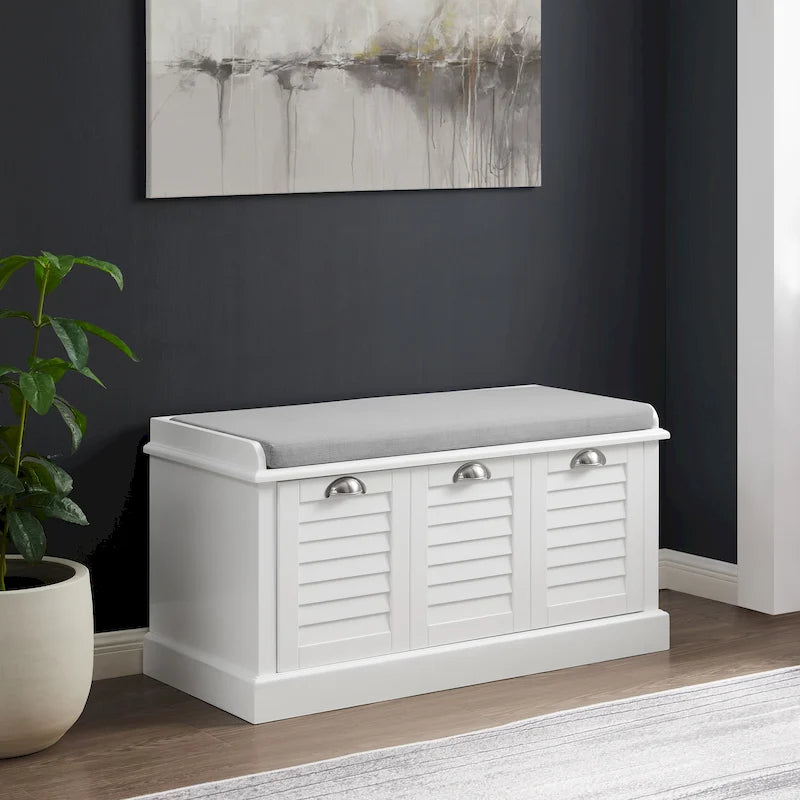 Banc de rangement rembourré – Siège multifonctionnel avec rangement intégré