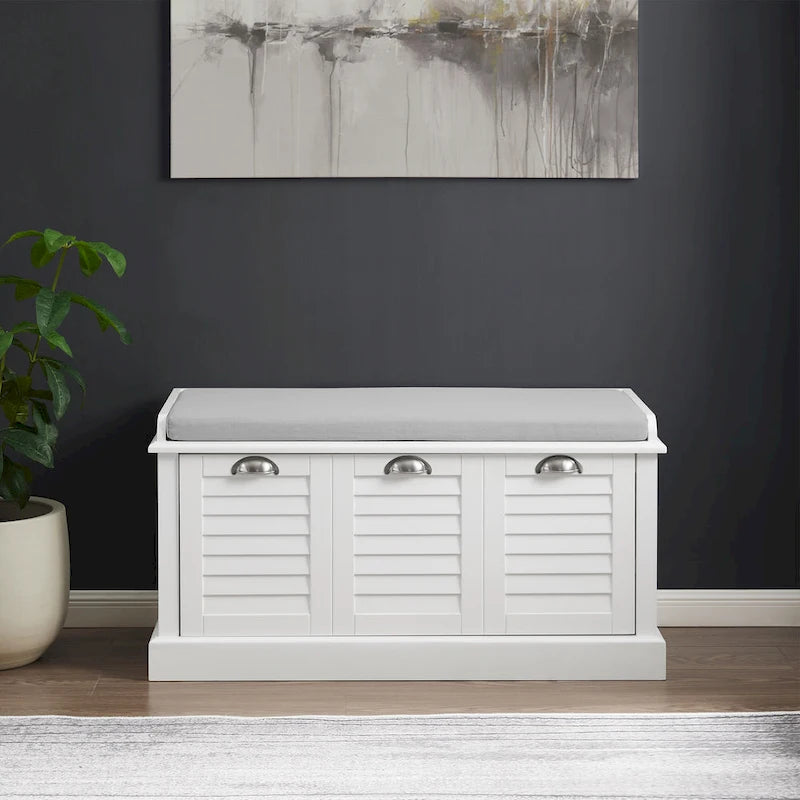 Banc de rangement rembourré – Siège multifonctionnel avec rangement intégré