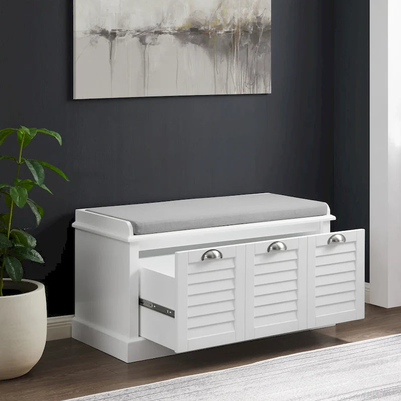 Banc de rangement rembourré – Siège multifonctionnel avec rangement intégré