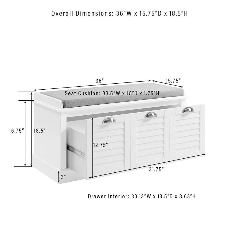Banc de rangement rembourré – Siège multifonctionnel avec rangement intégré