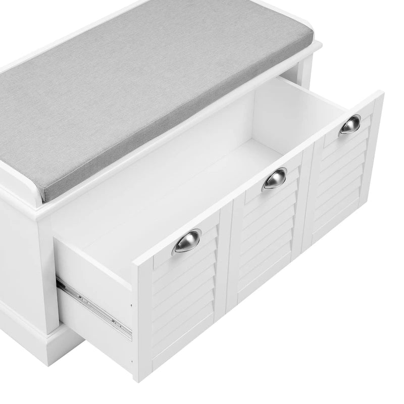 Banc de rangement rembourré – Siège multifonctionnel avec rangement intégré