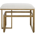 Banc d'appoint moderne en fer et bois – Banc d'entrée de style industriel minimaliste, 25 po L x 19 po H