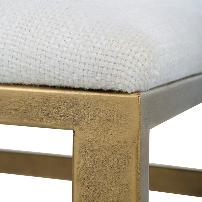 Banc d'appoint moderne en fer et bois – Banc d'entrée de style industriel minimaliste, 25 po L x 19 po H