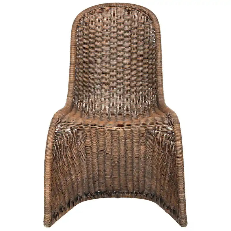 Chaise de salle à manger en osier gris (2) - 19Lx26Px35H