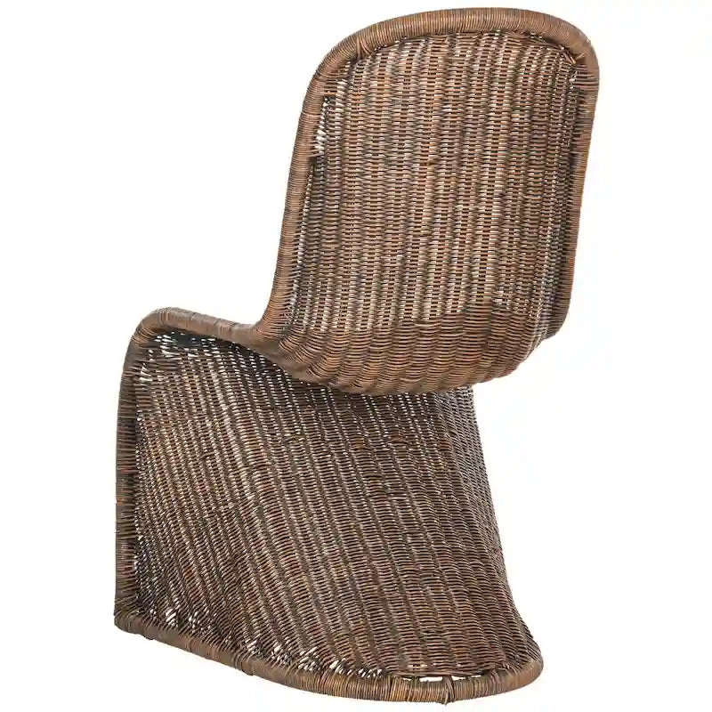 Chaise de salle à manger en osier gris (2) - 19Lx26Px35H