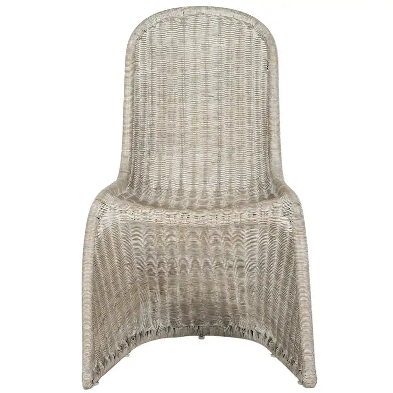 Chaise de salle à manger en osier gris (2) - 19Lx26Px35H