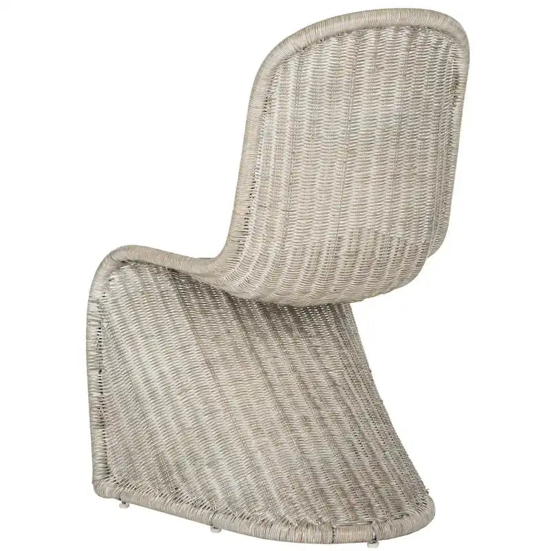 Chaise de salle à manger en osier gris (2) - 19Lx26Px35H
