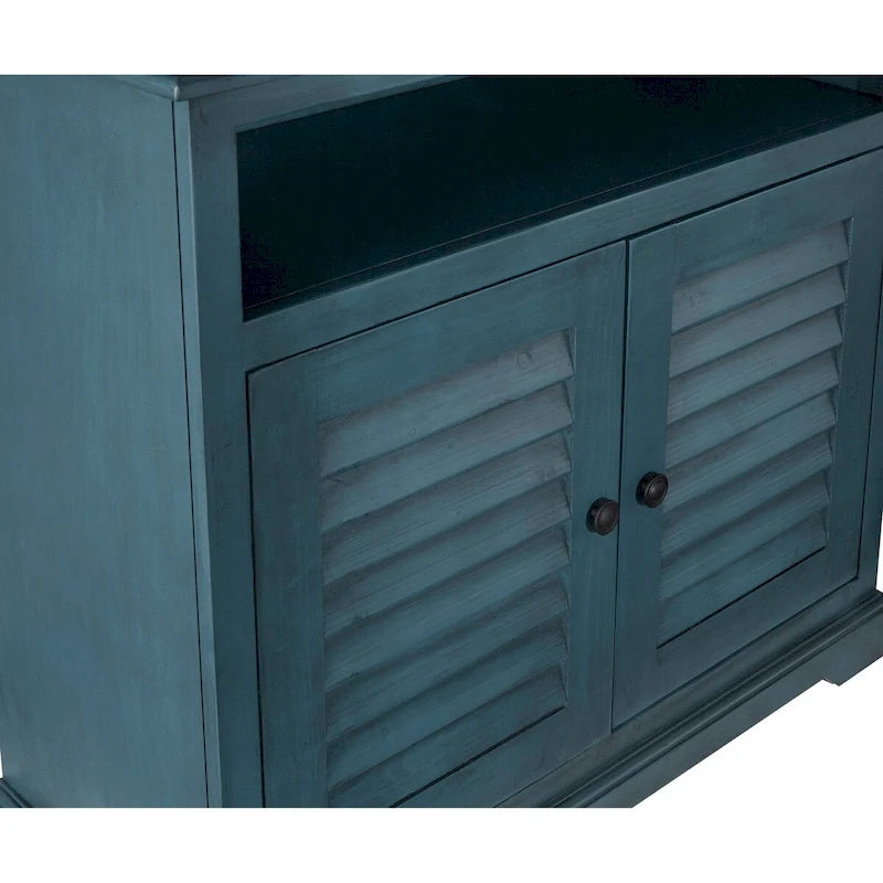 Bahut d'appoint 3 portes avec étagères réglables