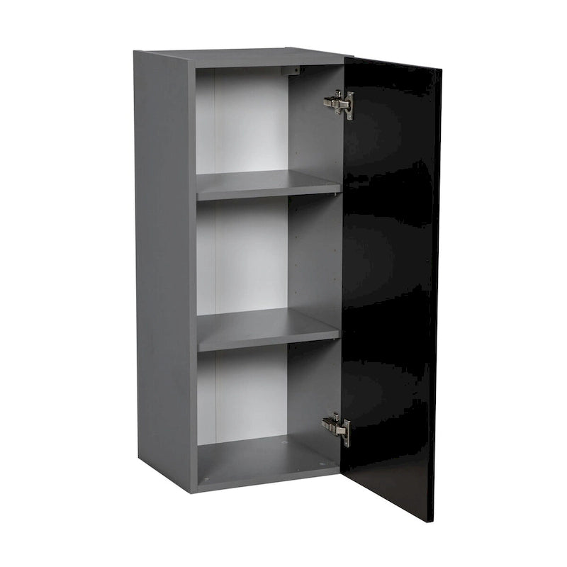 12 x 36 Wall Cabinet-Single Door-Grey - 12 x 36 x 12