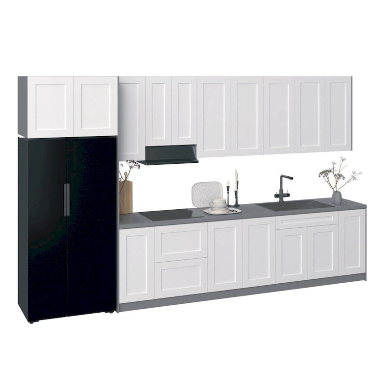 Kitchen Timeless Collection White Matte Color Base Size 13Ft Wide - 157x24