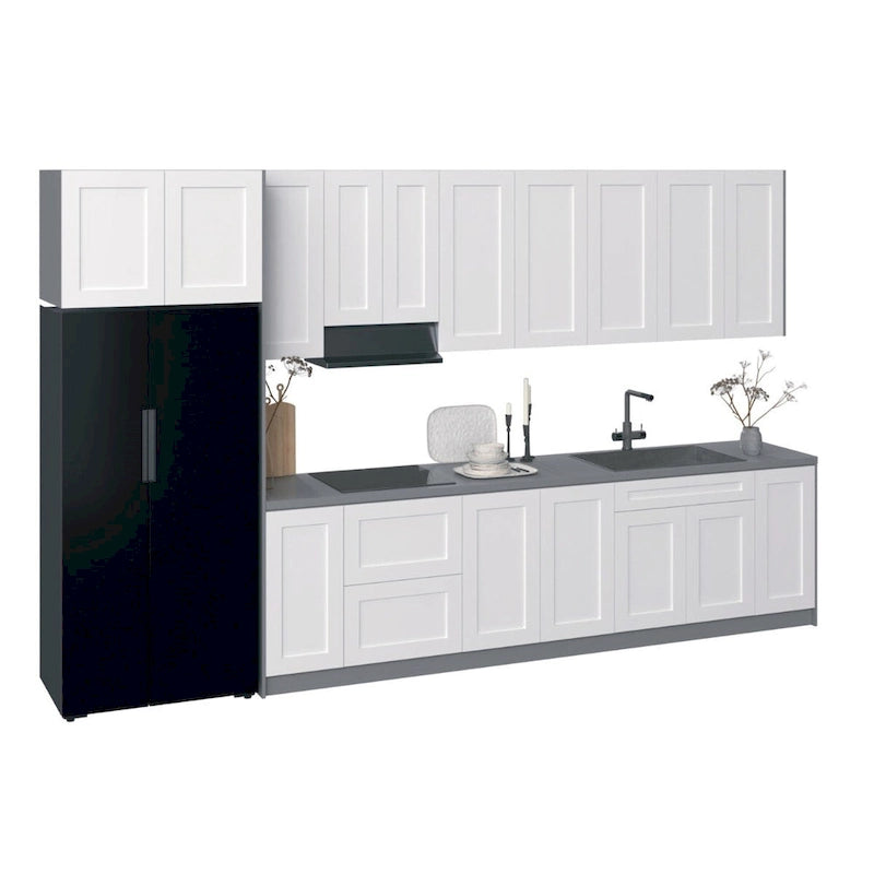 Kitchen Timeless Collection White Matte Color Base Size 13Ft Wide - 157x24