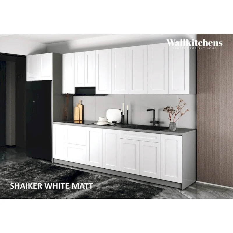 Kitchen Timeless Collection White Matte Color Base Size 13Ft Wide - 157x24