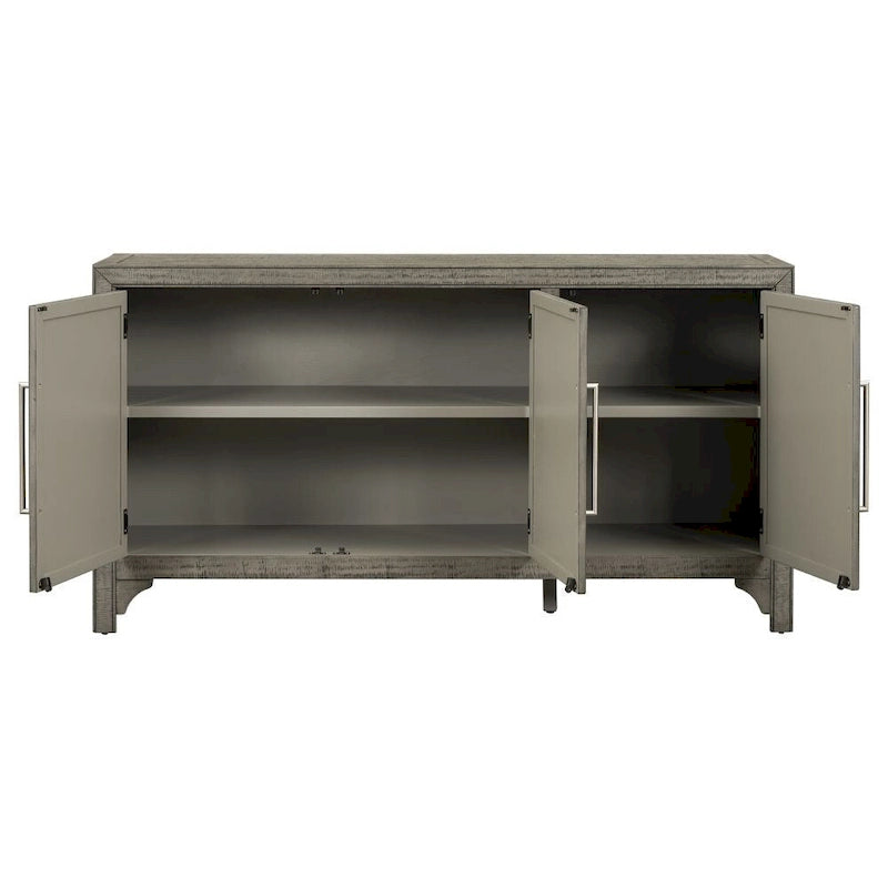 Designed Storage Cabinet Sideboard with MDF+Pine veneer, Adjustable Shelves, Suitable