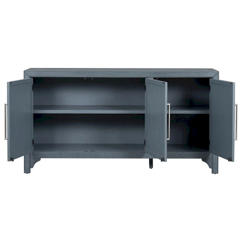 Designed Storage Cabinet Sideboard with MDF+Pine veneer, Adjustable Shelves, Suitable