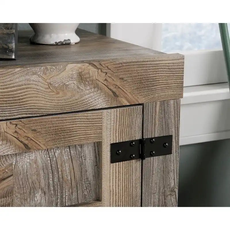 Farmhouse Entertainment Credenza TV Stand with Storage Doors and Adjustable Shelves for Living Room, Up to 70" TV