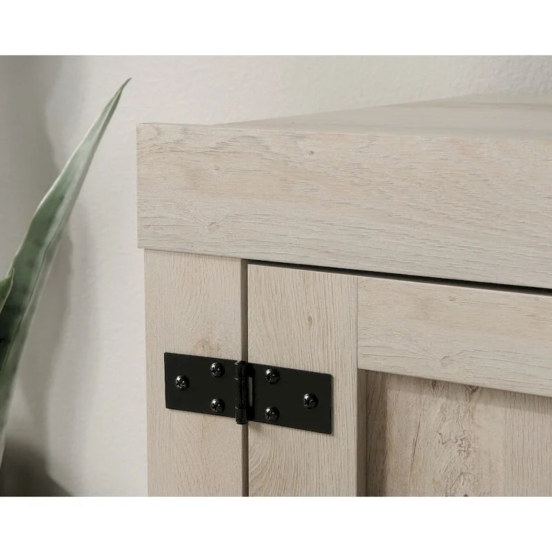 Farmhouse Entertainment Credenza TV Stand with Storage Doors and Adjustable Shelves for Living Room, Up to 70" TV