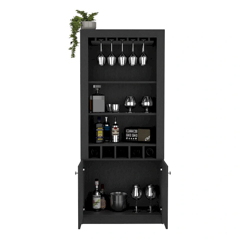 Bar Cabinet for Kitchen, Dining Room,Living Room, Black