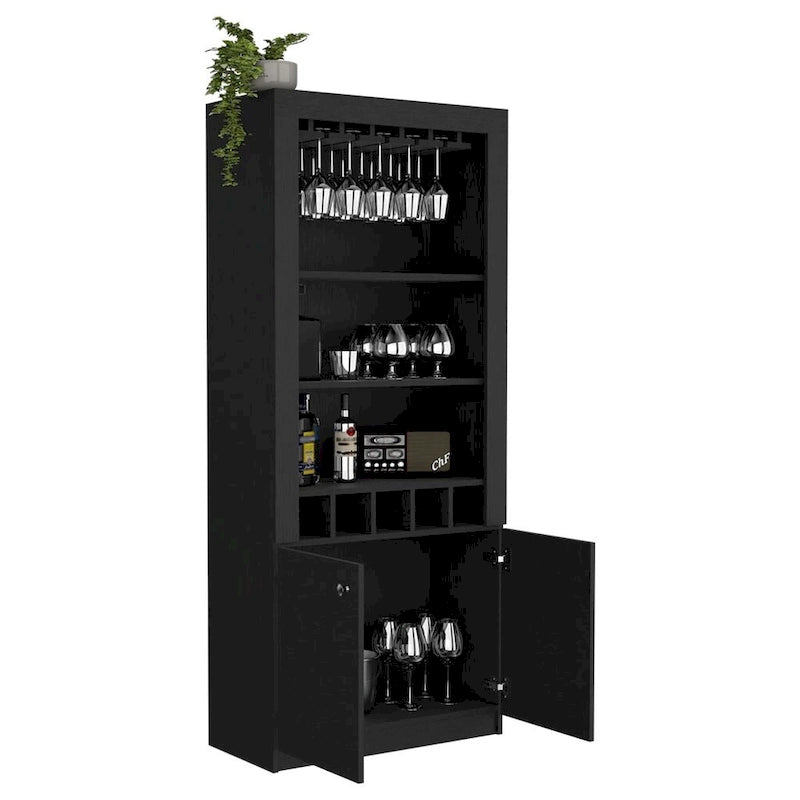 Bar Cabinet for Kitchen, Dining Room,Living Room, Black