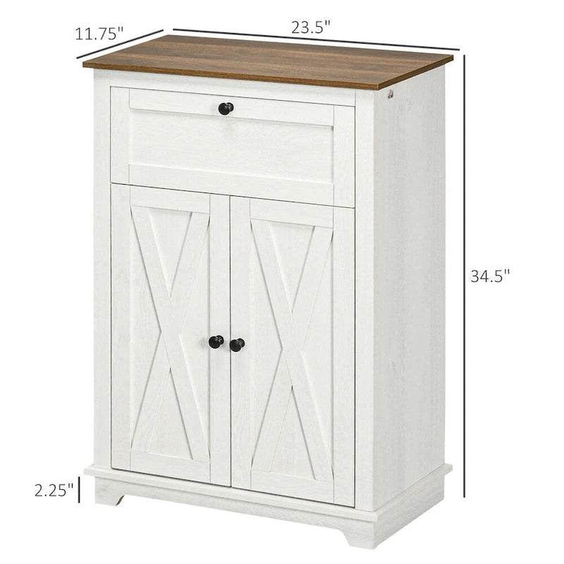 Kitchen Sideboard Storage Cabinet with Drawer and Adjustable Shelf