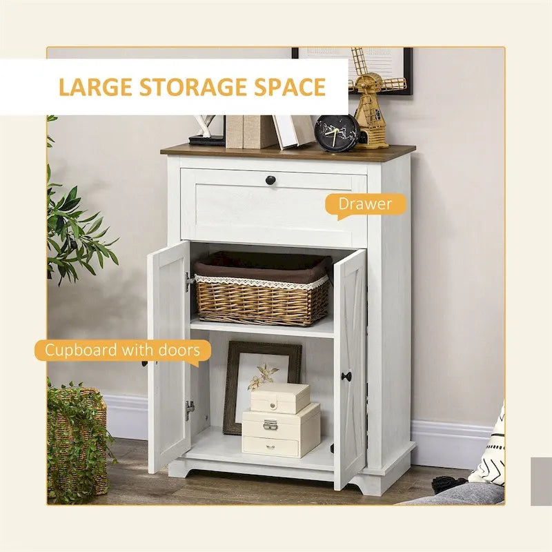 Kitchen Sideboard Storage Cabinet with Drawer and Adjustable Shelf