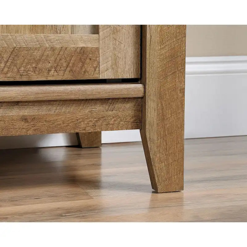 Craftsman Oak Sliding Barn Door TV Credenza