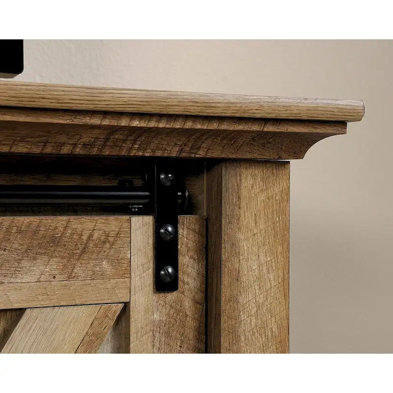 Craftsman Oak Sliding Barn Door TV Credenza