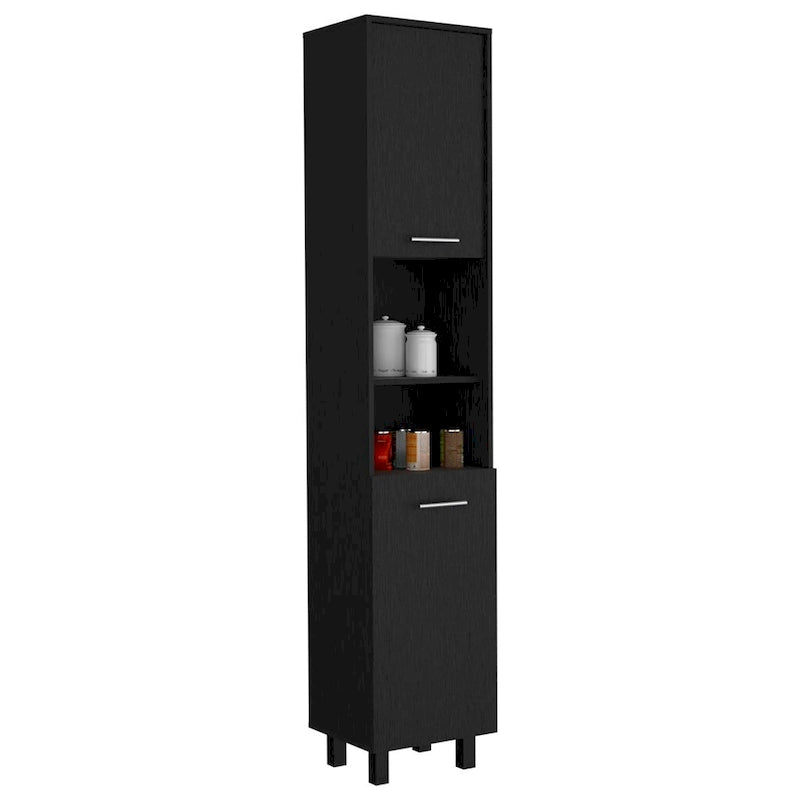 Pantry Cabinet with Three Interior Shelves, White Finish, High Quality and Durable