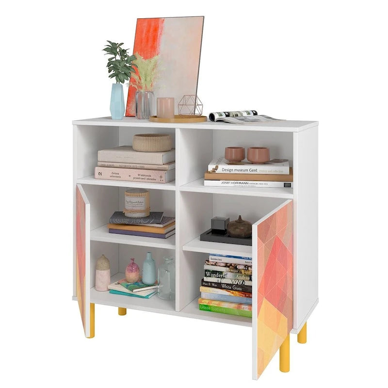 Mid-Century Modern 6 Shelf Sideboard