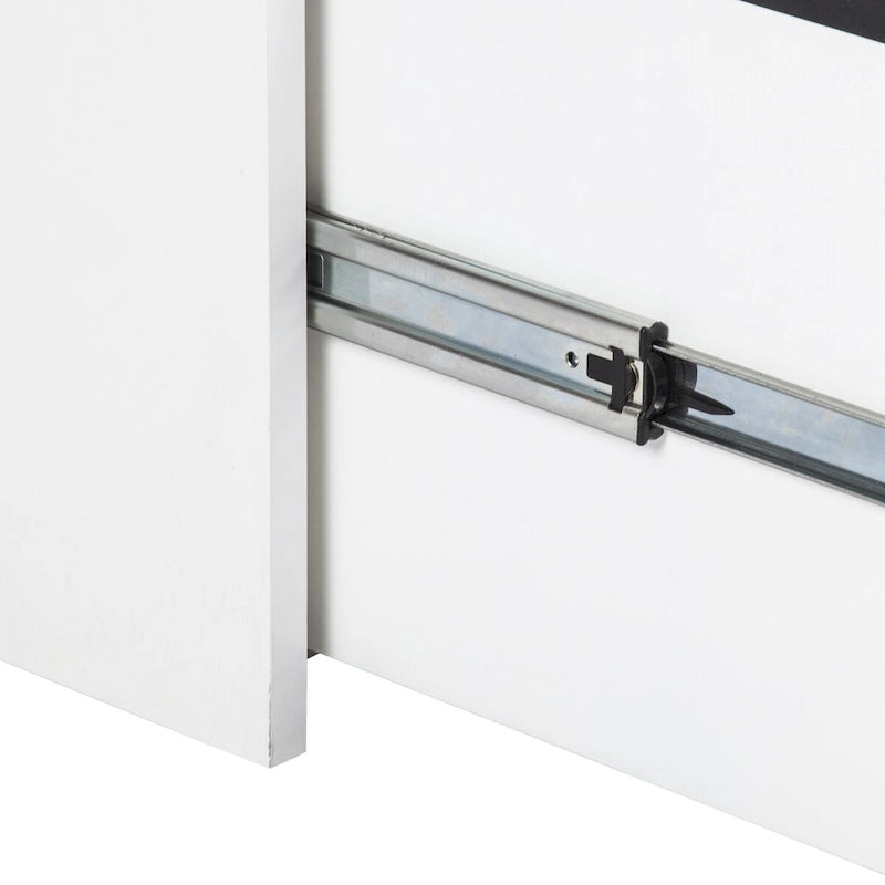 4-Drawer Vertical Lateral in White Wood Grain - 48.5H x 18.5W x 17.5D