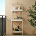 68" 3-Tier Black Metal Plant Stand Kitchen Shelf Multifunctional Storage Rack for Indoor Outdoor