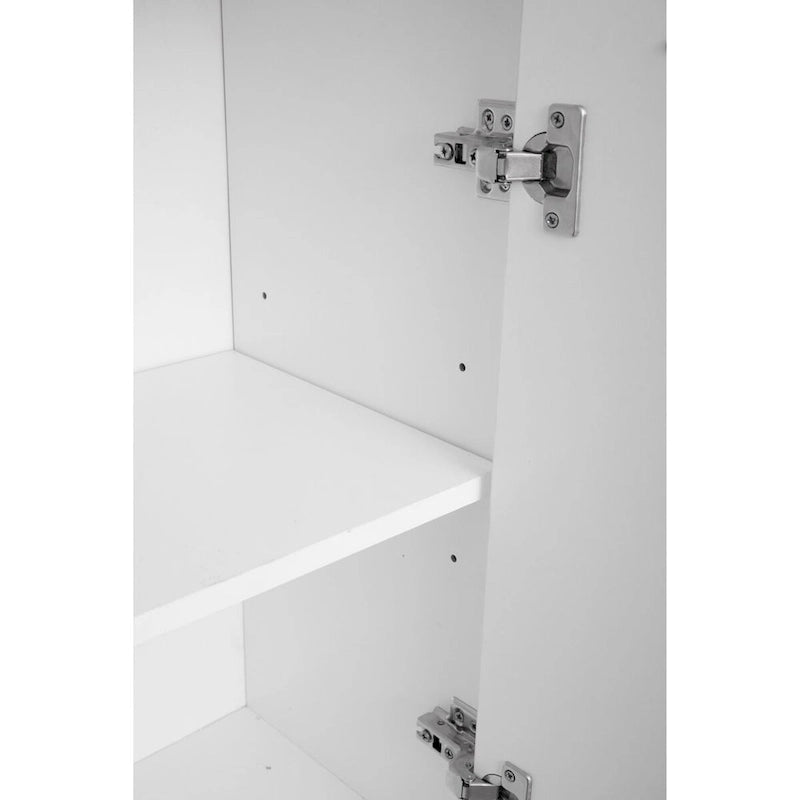 Standing Bathroom Linen Tower Storage Cabinet, White