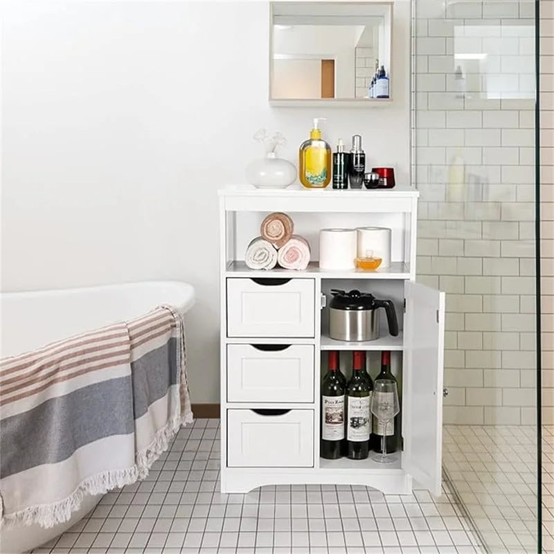 Bathroom Floor Cabinet - 11.6D x 21.9W x 34H