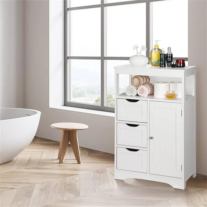 Bathroom Floor Cabinet - 11.6D x 21.9W x 34H