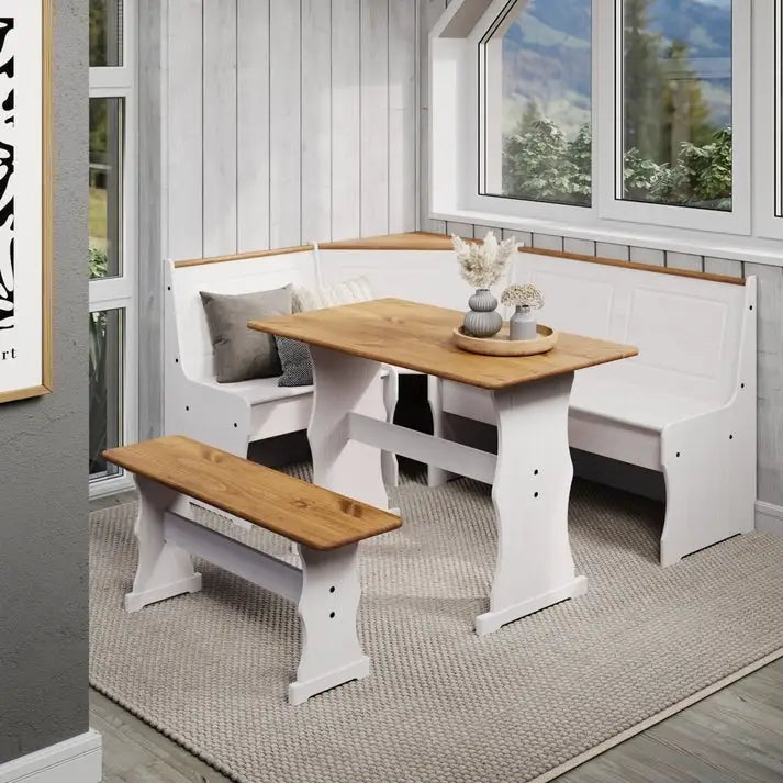 Table de salle à manger d'angle Corona – Conception peu encombrante pour les petites salles à manger