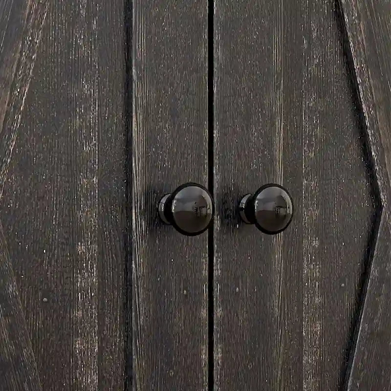 Meuble de rangement pour ferme avec portes de grange, buffet de cuisine avec portes doubles, tiroir et étagère réglable