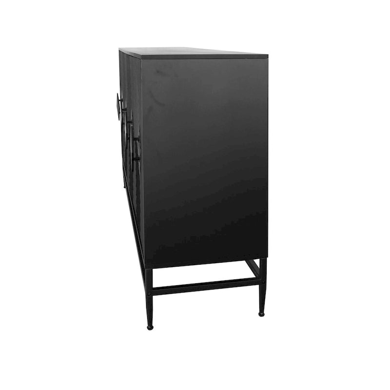Accent Lacquered 4 Door Wooden Sideboard Buffet Server Cabinet